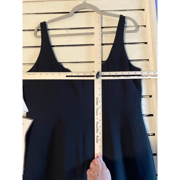 Jones New York Woman’s black dress size 16 sleeveless black lace bead PO w tags - Picture 8 of 16